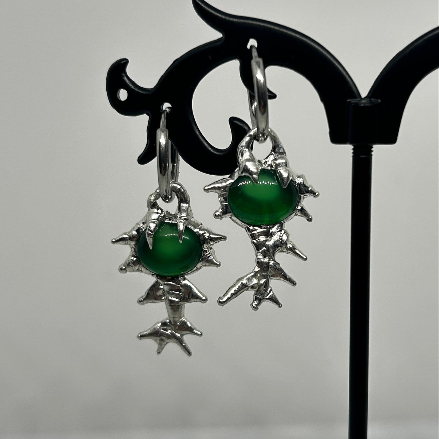Little Green Creatures Soft Soldered Spiky
Stainless Steel earrings
