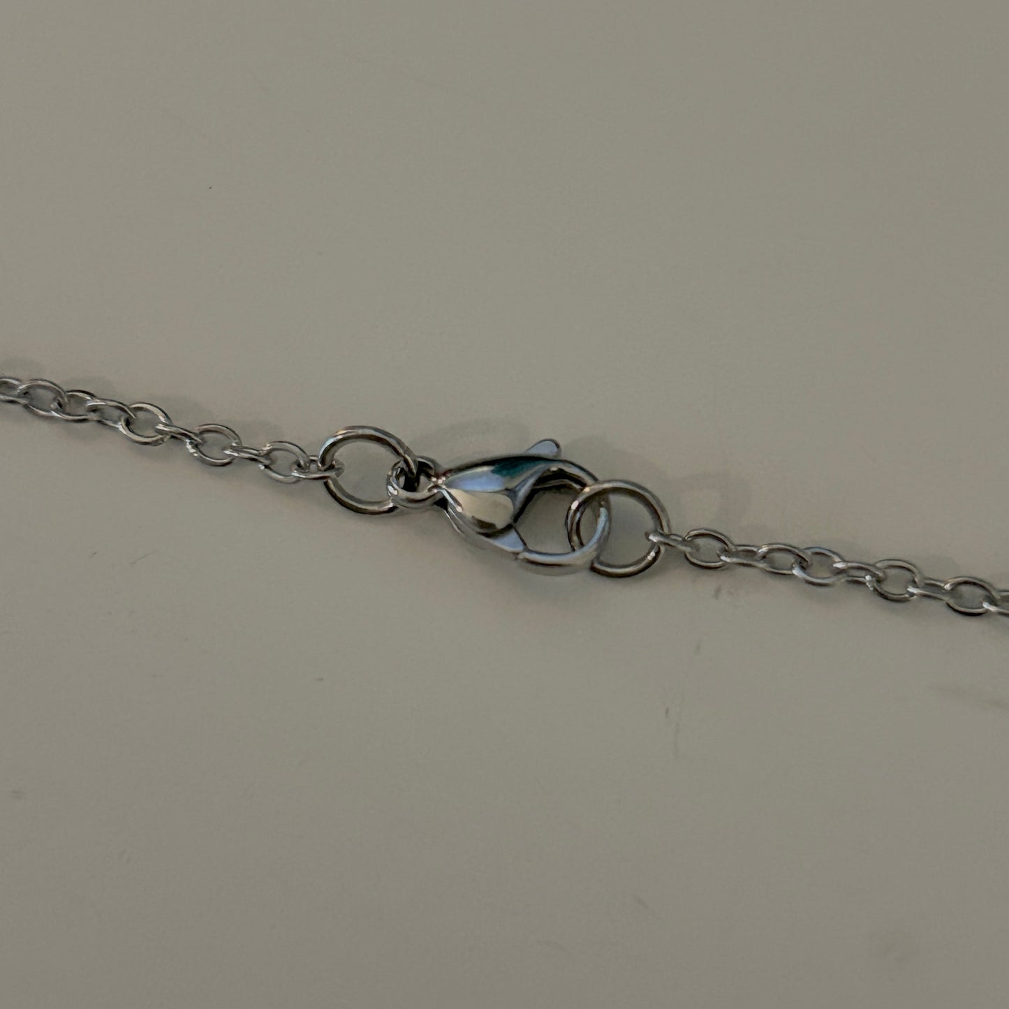 Amazonite Fixed Spiky  Stainless Steel Necklace
