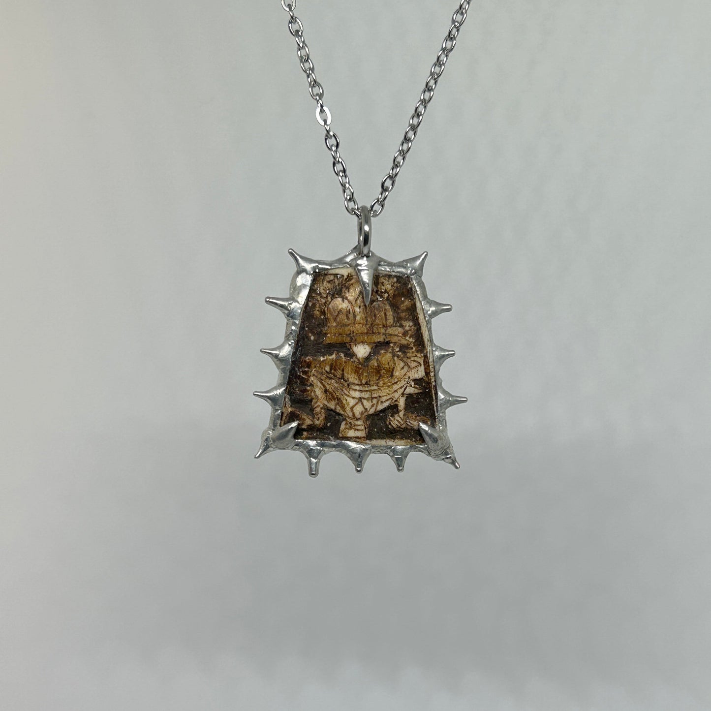 Bone Design Spiky  Stainless Steel Necklace