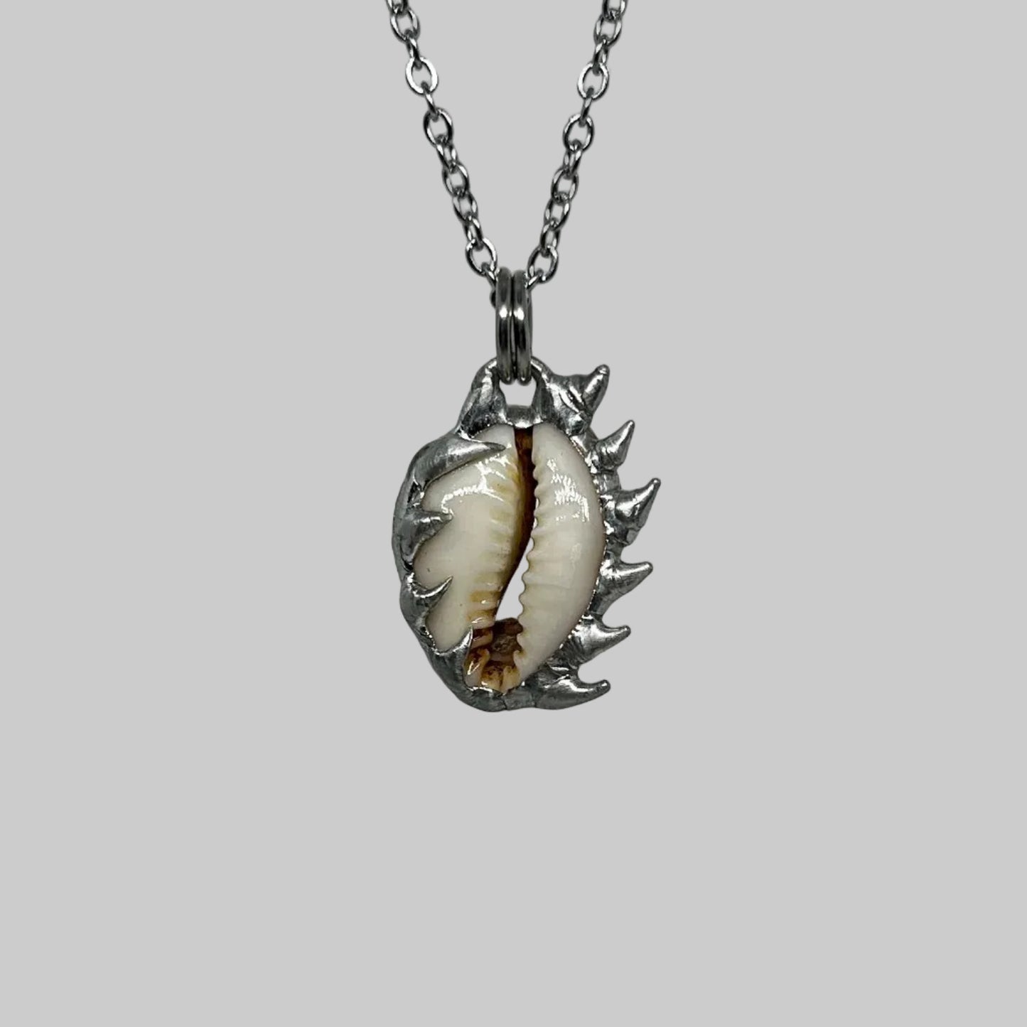 Shell Spiky  Stainless Steel Soft Soldered Necklace