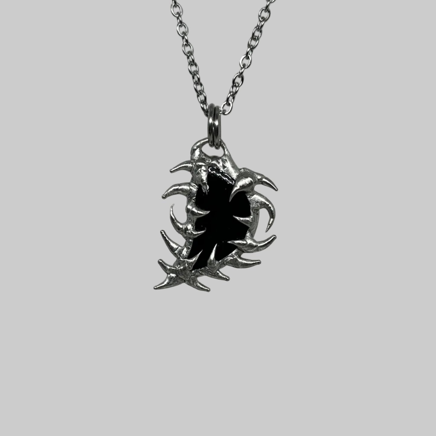 Black Spiky  Stainless Steel Soft Soldered Necklace