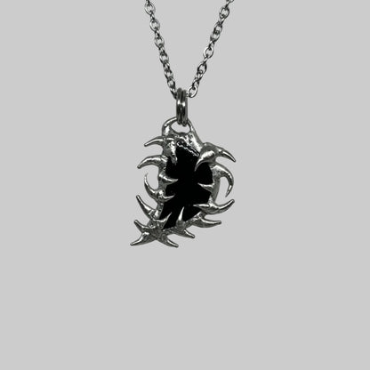 Black Spiky  Stainless Steel Soft Soldered Necklace