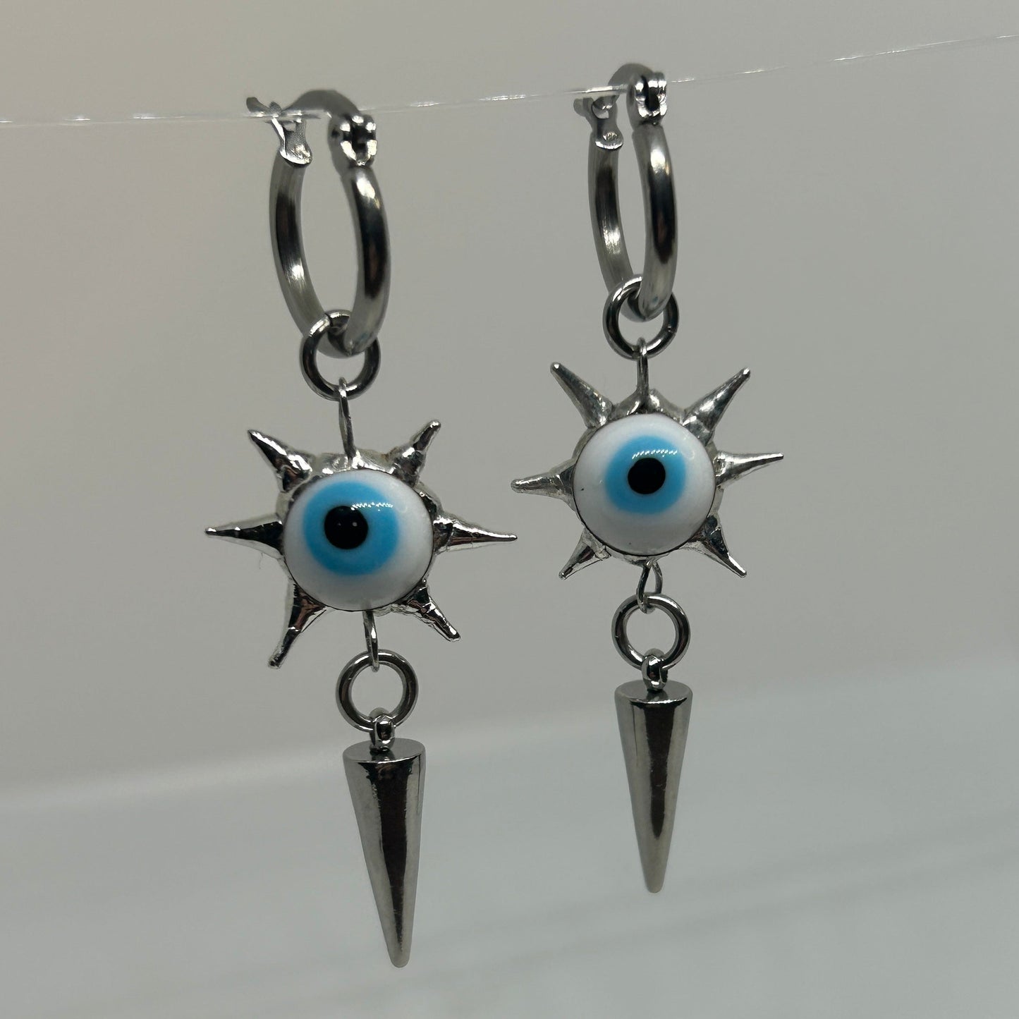 Eye to Eye Spiky  Stainless Steel earrings