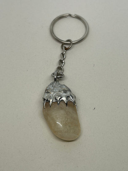 Quartz Spiky  Stainless Steel Keychain